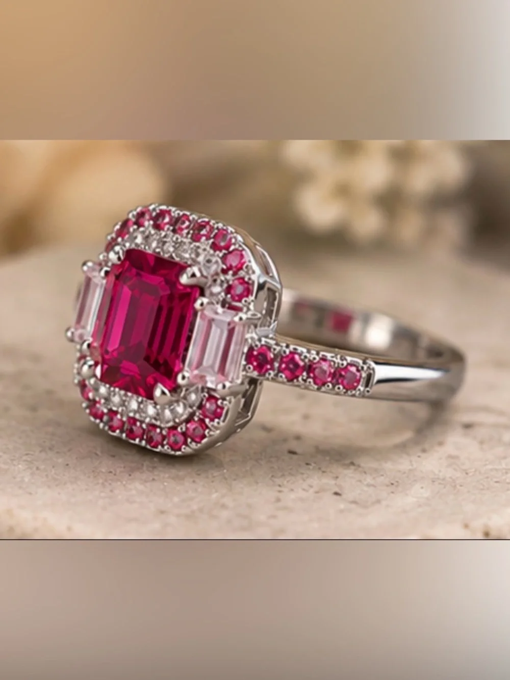 Mesmerized by Her Beauty Lab Ruby Corundum Ring SZ 9 NWOT Retired 25’